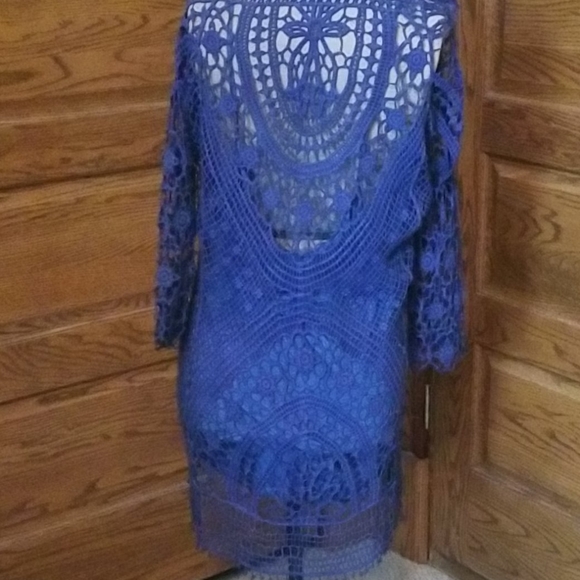 Beautiful blue crochet dress - Picture 4 of 6